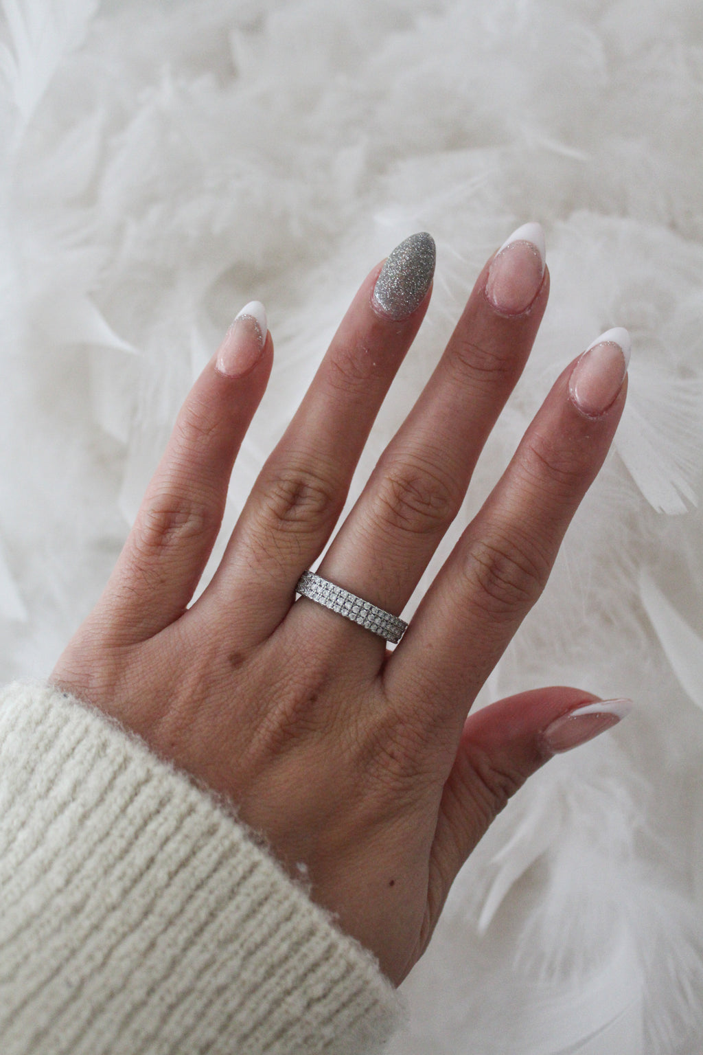 DARE 925 Silver Diamante Fashion Ring