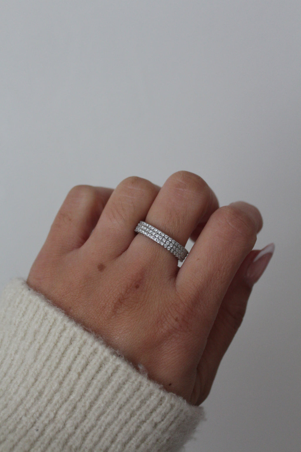 DARE 925 Silver Diamante Fashion Ring