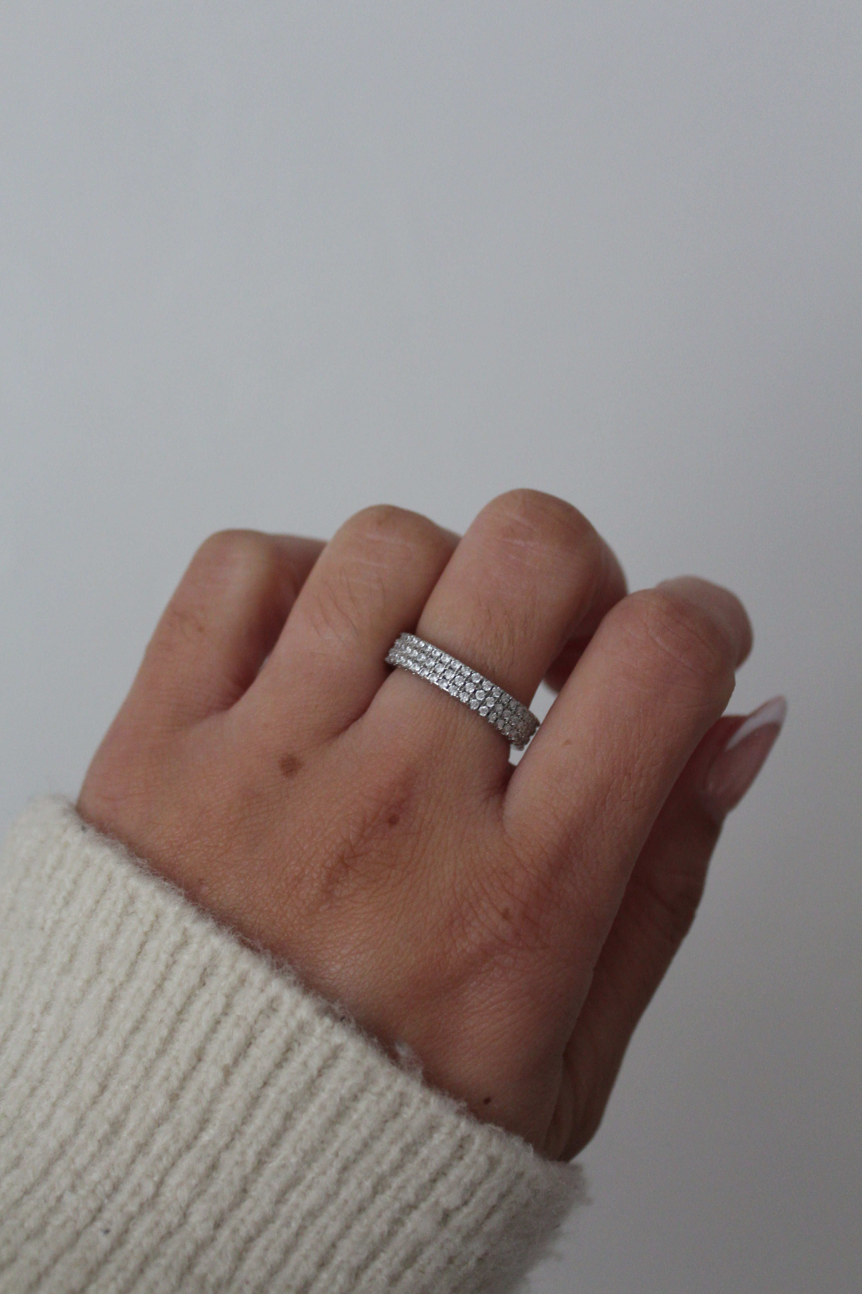 DARE 925 Silver Diamante Fashion Ring